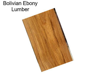 Bolivian Ebony Lumber