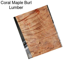Coral Maple Burl Lumber