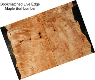 Bookmatched Live Edge Maple Burl Lumber