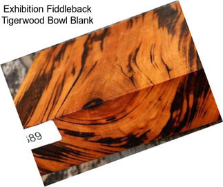 Exhibition Fiddleback Tigerwood Bowl Blank