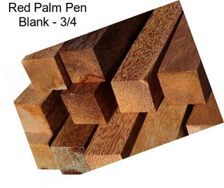 Red Palm Pen Blank - 3/4\