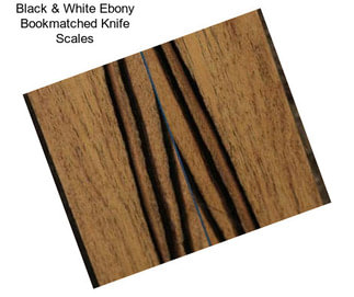 Black & White Ebony Bookmatched Knife Scales