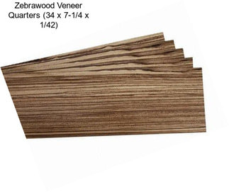 Zebrawood Veneer Quarters (34 x 7-1/4 x 1/42)