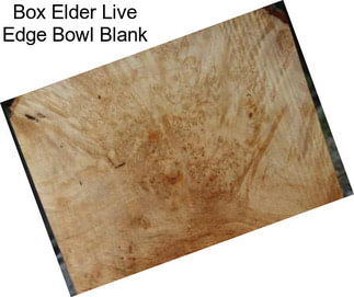 Box Elder Live Edge Bowl Blank