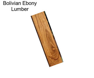 Bolivian Ebony Lumber