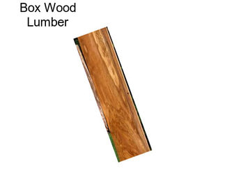 Box Wood Lumber