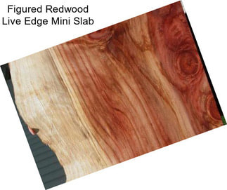 Figured Redwood Live Edge Mini Slab