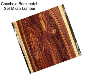 Cocobolo Bookmatch Set Micro Lumber