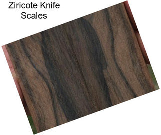 Ziricote Knife Scales