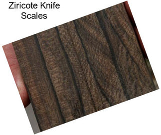 Ziricote Knife Scales