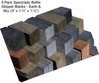 5 Pack Spectraply Bottle Stopper Blanks - Earth & Sky (3” x 1-½” x 1-½”)