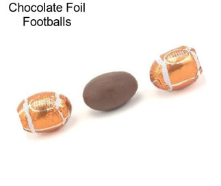 Chocolate Foil Footballs