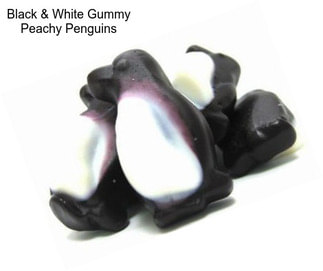Black & White Gummy Peachy Penguins