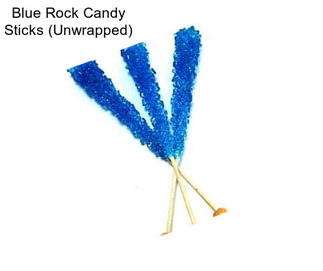 Blue Rock Candy Sticks (Unwrapped)