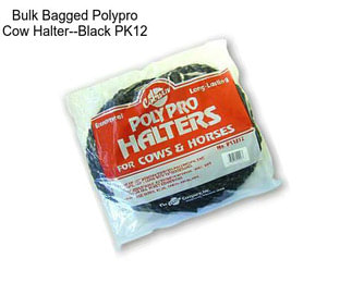 Bulk Bagged Polypro Cow Halter--Black PK12