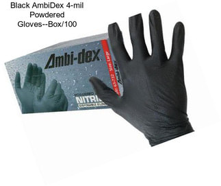 Black AmbiDex 4-mil Powdered Gloves--Box/100