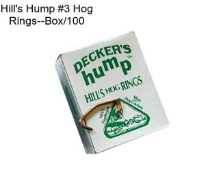 Hill\'s Hump #3 Hog Rings--Box/100