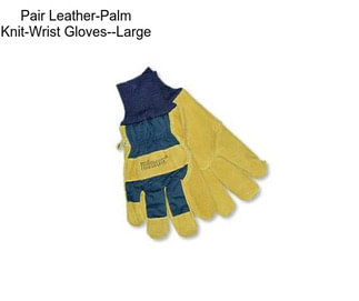 Pair Leather-Palm Knit-Wrist Gloves--Large