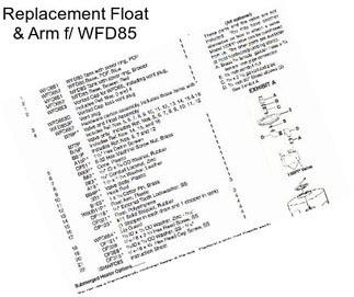 Replacement Float & Arm f/ WFD85