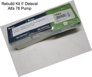 Rebuild Kit f/ Delaval Alfa 76 Pump