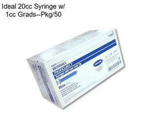 Ideal 20cc Syringe w/ 1cc Grads--Pkg/50