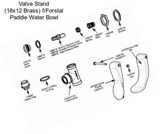 Valve Stand (18x12 Brass) f/Forstal Paddle Water Bowl