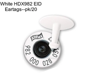 White HDX982 EID Eartags--pk/20