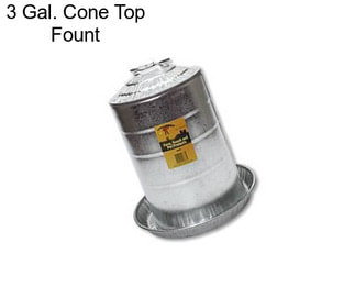 3 Gal. Cone Top Fount