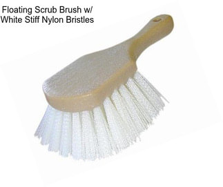 Floating Scrub Brush w/ White Stiff Nylon Bristles