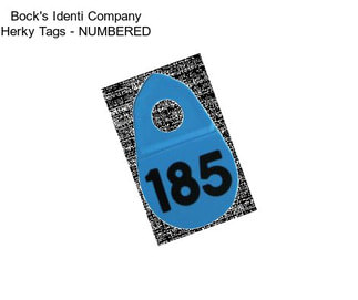 Bock\'s Identi Company Herky Tags - NUMBERED