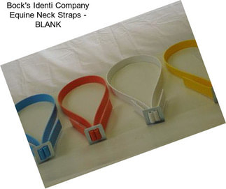 Bock\'s Identi Company Equine Neck Straps - BLANK