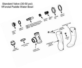 Standard Valve (30-50 psi) f/Forstal Paddle Water Bowl