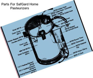 Parts For SafGard Home Pasteurizers