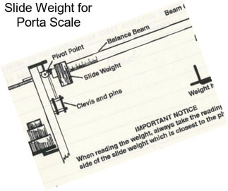 Slide Weight for Porta Scale