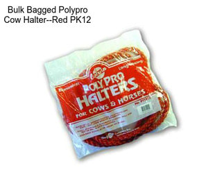 Bulk Bagged Polypro Cow Halter--Red PK12