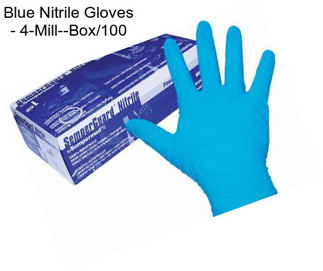 Blue Nitrile Gloves - 4-Mill--Box/100