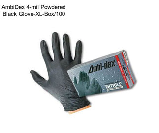 AmbiDex 4-mil Powdered Black Glove-XL-Box/100