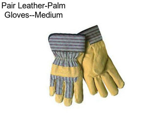 Pair Leather-Palm Gloves--Medium