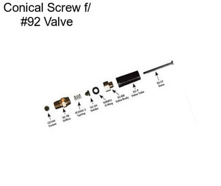 Conical Screw f/ #92 Valve