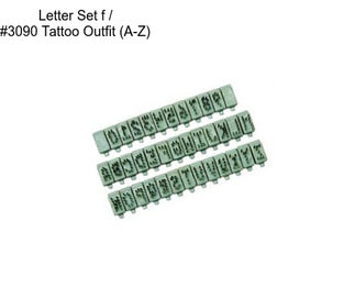 Letter Set f / #3090 Tattoo Outfit (A-Z)