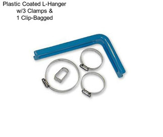 Plastic Coated L-Hanger w/3 Clamps & 1 Clip-Bagged