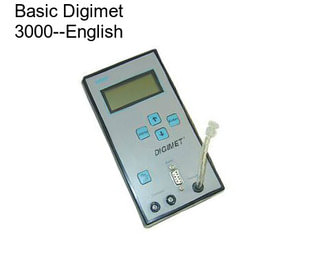Basic Digimet 3000--English