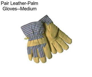 Pair Leather-Palm Gloves--Medium