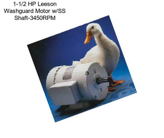 1-1/2 HP Leeson Washguard Motor w/SS Shaft-3450RPM