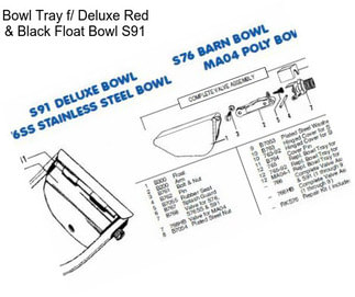 Bowl Tray f/ Deluxe Red & Black Float Bowl S91