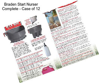Braden Start Nurser Complete - Case of 12