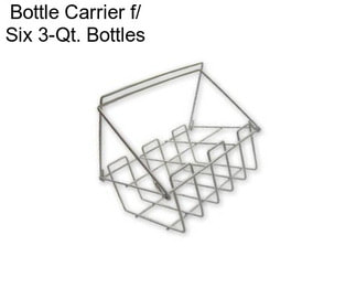 Bottle Carrier f/ Six 3-Qt. Bottles