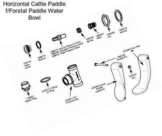 Horizontal Cattle Paddle f/Forstal Paddle Water Bowl