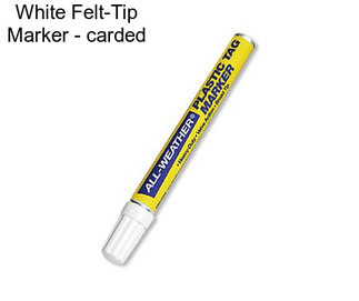 White Felt-Tip Marker - carded