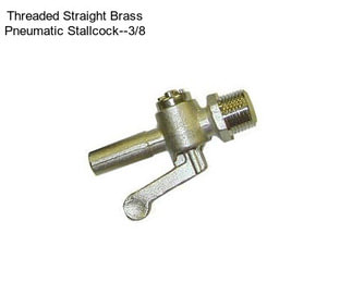 Threaded Straight Brass Pneumatic Stallcock--3/8\